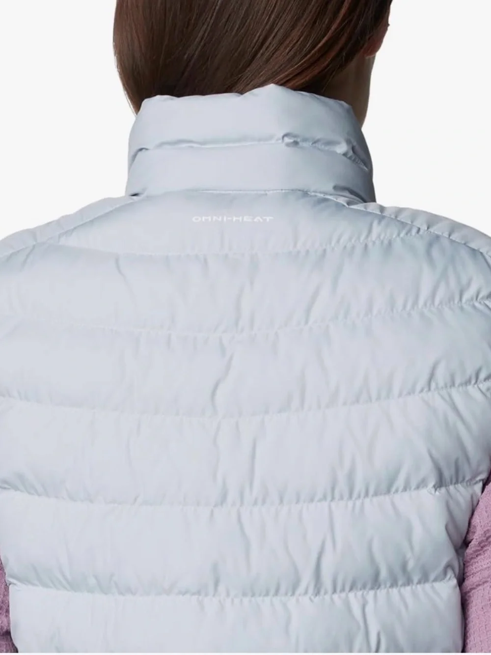 COLOMBIA POWDER LITE II PUFFER VEST CIRRUS GREY WOMEN’S LARGE